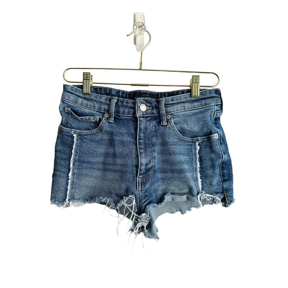 Lucky Brand The High Rise Shortie‎ Women's 2/24 Blue Cut Off Summer High Rise